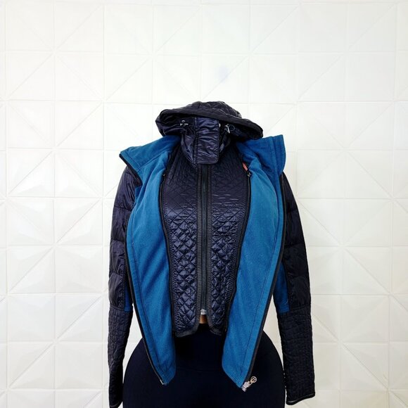 Lululemon Women's Black Alberta Lake Blue Bundle Up Full-Zip Run Jacket Size 4 - Picture 5 of 10